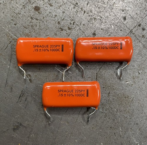 3x Sprague Orange Drop .15uf 100V Guitar Tone Capacitor 10% Tolerance 225PY - Picture 1 of 3