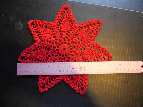 LOT 13 pc 9 Assorted Doilies & 4 coasters Handmade different sizes shapes colors - Picture 10 of 20