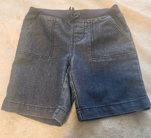 Faded Glory Girl's Size M 7/8 Dark Denim Pull On Shorts Elastic Waistline - Picture 2 of 5