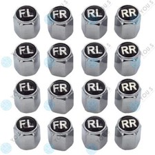 4 Sätze YOU.S Alu Ventilkappen mit Dichtung Reifenmarkierung für Auto PKW LKW