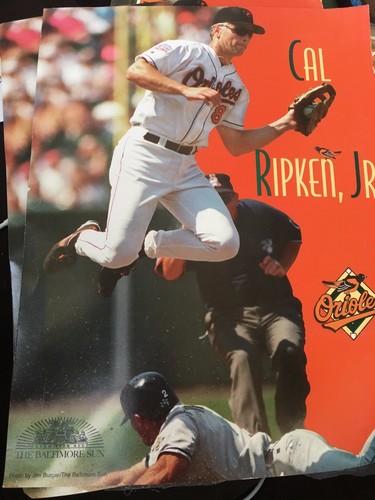Orioles Cal Ripken &  Mike Bordick 10"x13" Baltimore Sun Photo Print - Foto 1 di 2