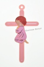 12 Bautizo Cross pink favors plastic recuerdos Nina Baptism favors communion 6"