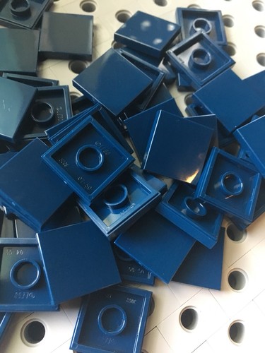 Lego 2x2 Earth Blue Tiles Smooth Finishing MODULAR BUILDINGS Bricks Floor 50 Pcs - Picture 2 of 2