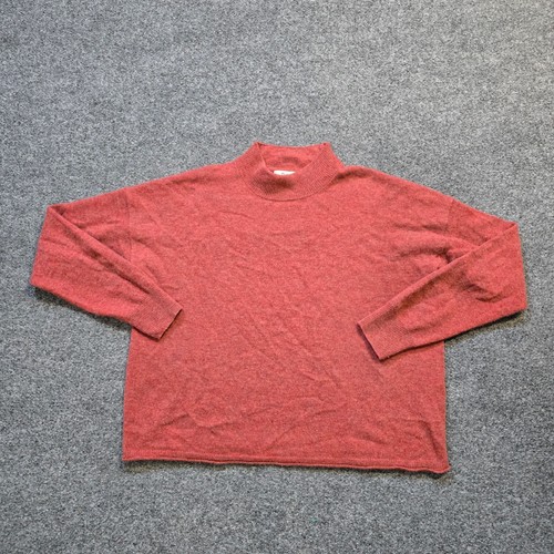 Madewell Sweater Womens Size Small Orange Cashmere Turtleneck Casual Stretch Top