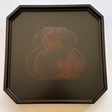 Echizen Lacquerware Tray Japanese Maple Leaf Wooden Octogon Shape Sushi New