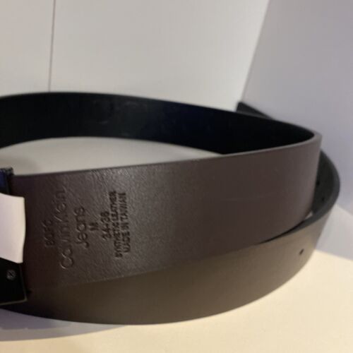 Cinturón reversible para hombre Calvin Klein negro/marrón (talla 38-40) grande nuevo con etiquetas rn 129919 - Imagen 4 de 7