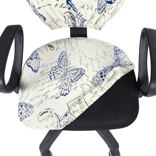 Printed split office chair cover stretch computer swivel chair cover desk chair - Picture 10 of 26