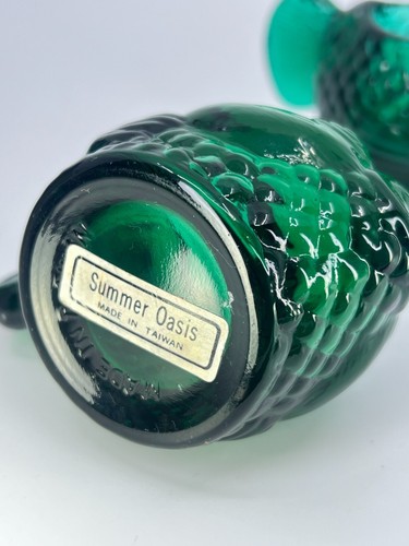 2 VINTAGE Summer Oasis Fish Shaped Candle Holders Forest Green 1960s - Picture 4 of 24