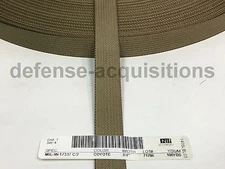 MilSpec Military Webbing 3/4 INCH MIL-W-17337 C2 COYOTE Per Yard