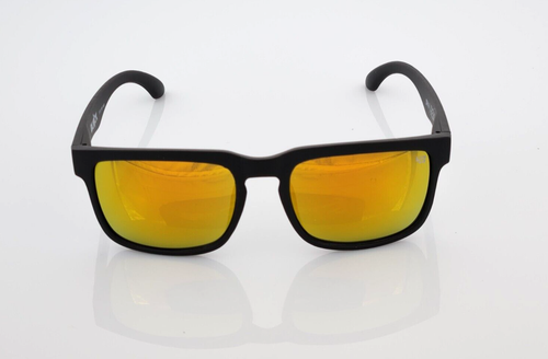Gafas de sol promocionales Spy Helm negro mate naranja lentes espejadas logotipo blanco NUEVO S11 - Imagen 4 de 11