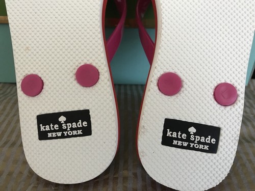 KATE SPADE NY FLIP FLOPS Size.6 M Pink Swirl - Picture 12 of 12