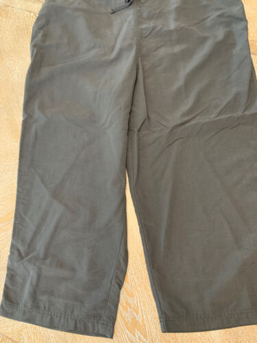 LL Bean Cropped Pants XLarge Black Drawstrings Straight Leg Waist 39” Inseam 23” - Picture 4 of 6