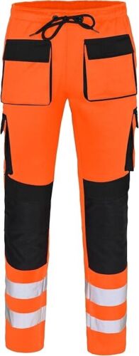 HASHOOB TRADING FZE Herren Hi-Viz Fleece Arbeitshose dicke Fleece Jogginghose XXL