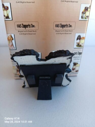 E&S Imports Inc Resin Black Pug Magnetic Picture Frame With Easel - Picture 2 of 4
