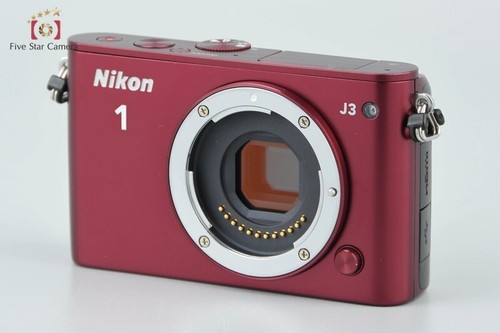 "Shutter count 994" Nikon 1 J3 Red 14.2 MP Mirrorless Digital Camera Body - Picture 4 of 14