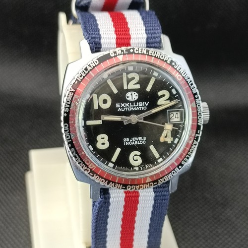 SK AWA Exklusiv Worldtime sehr seltene Vintage Divers Professional 25j Armbanduhr