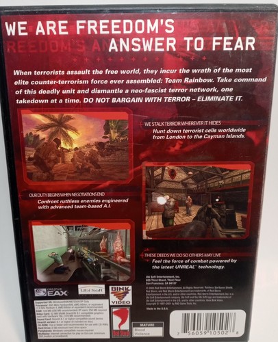 Tom Clancy's Rainbow Six 3 Reven Shield PC Videojuego 2003 2 Discos - Imagen 2 de 4