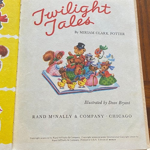 VTG Rand McNally elf book lot Moonymouse Twilight Tales Mother goose HB 50s - Foto 14 di 16