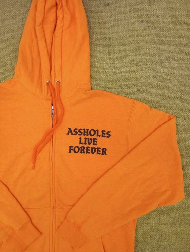 A Holes Live Forever Orange Zip Up Sweatshirt Medium - Picture 4 of 4