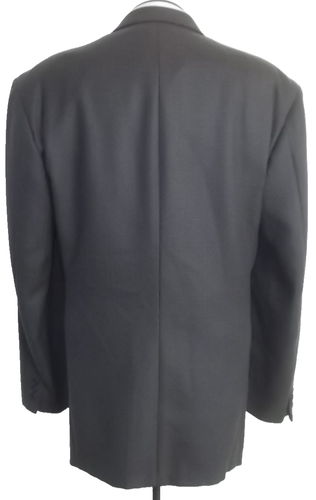 @ 90's Giorgio Armani Gray Herringbone 2Button Flannel Wool Vtg Jacket, Coat 42L - Picture 4 of 7