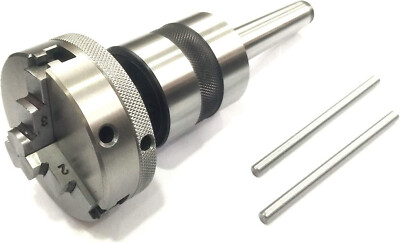 Revolving Center MT1,2,3,4 Shank+3 Jaw Self Centering Chuck 50,65mm thread M14X1