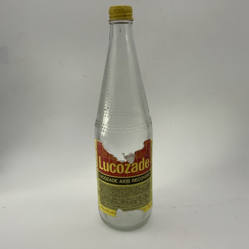 Vintage Lucozade Glass Bottle 1970s Yellow Screw Top Retro eBay