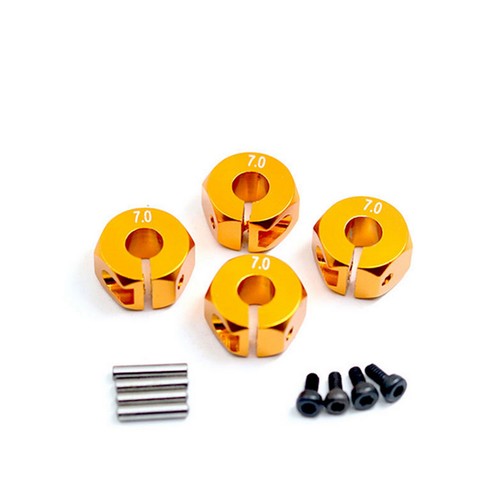 For HSP 1/10 RC Car Aluminium 7.0 Wheels Hex 12mm Hex Hubs Drive + Pins & Screws - Picture 3 of 12