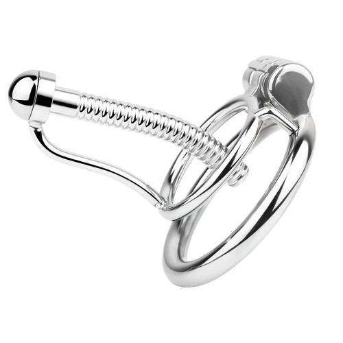 Chastity Belt Stainlesss Steel Chastity Device Cage Prince Albert Wand Piercing - Picture 29 of 34