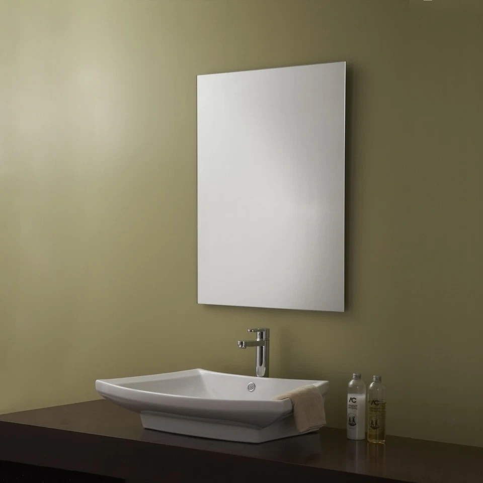 Specchio bagno o soggiorno reversibile minimalista 140 120 100 90 80 70 60 cm - Immagine 2 di 4