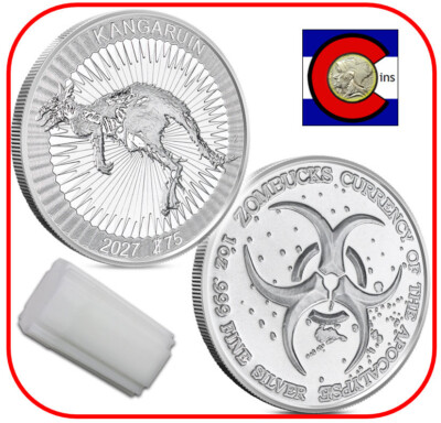 2024 (2027) Zombucks World Kangaruin BU 1 oz Silver - Tube