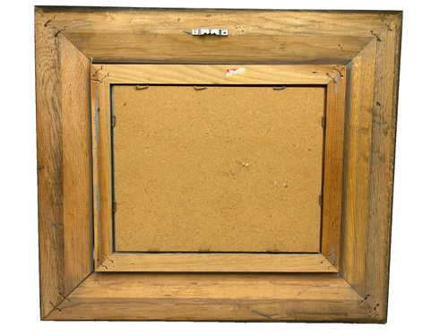 Paris Street Impressionism Oil Painting Canvas Signed Matted Framed 17" x 15" - Bild 5 von 8