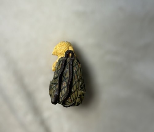 Yellow Lab Dog In Backpack Figure Hunting Golden Retriever Collectible B0 - Picture 3 of 5