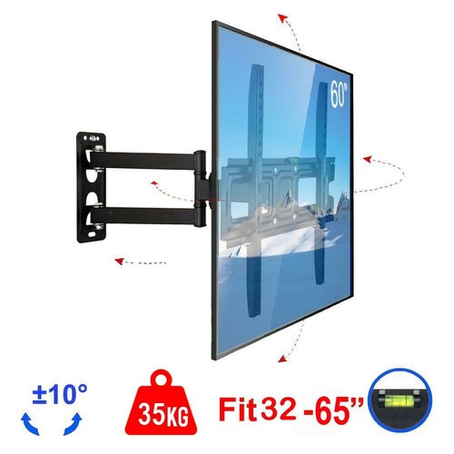 TV Wall Bracket Mount Tilt Swivel For 32 37 40 47 50 55 65 " inch For Samsung LG - Picture 2 of 12