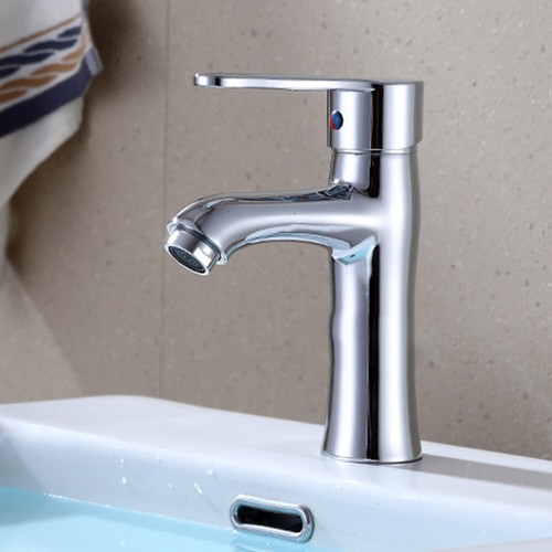 Single Hole Column Water Bathroom Counter Basin Copper Water Faucet - Picture 3 of 11