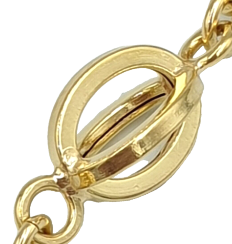 BRACCIALE VINTAGE ANNI '70 MAGLIA OVALE IN ORO MASSICCIO 18K DONNA MADE IN ITALY - Foto 7 di 11