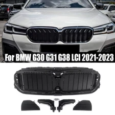 Black Front Kidney Grille &Air Shutter For BMW G30 G31 5 Series LCI 2021 22-2023