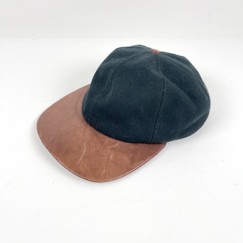 Vintage Schuman Sullivan of New Haven Wool Cap Leather Brim Hat Brown Size M - Picture 9 of 9
