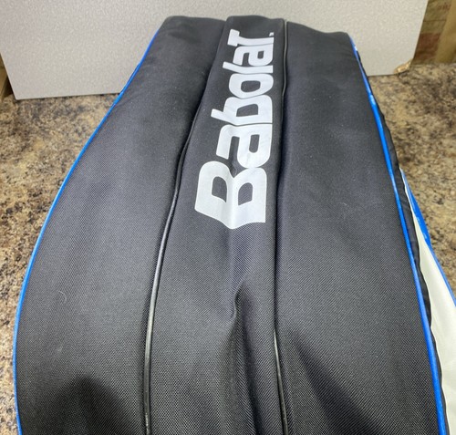 Babolat Team Shoulder Strap 3 Compartment Black Tennis Equipment Bag Blue Black - Picture 8 of 13