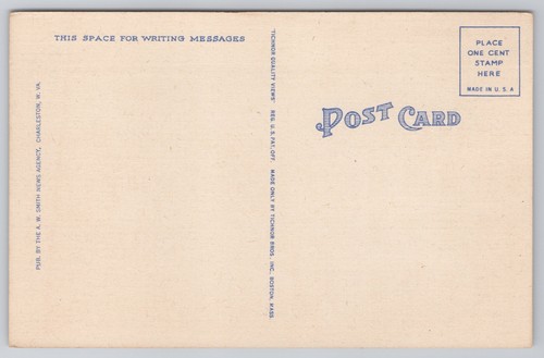 Capitol Street in Charleston West Virginia Postcard - Picture 2 of 2
