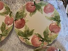 4 Vintage Hand Painted Embossed Ceramic Apple Plates 9¼" Diameter — photo 6