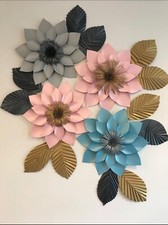 Nursery Wedding Backdrop Handmade Paper Flowers. Wall Decor. Party Decor.