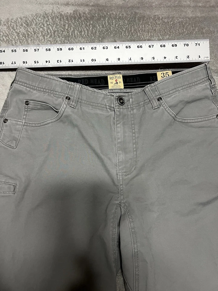 Red Head Jeans Men's 35x30 Grey Rugged Bass Pro Brand  - Image 3 of 4
