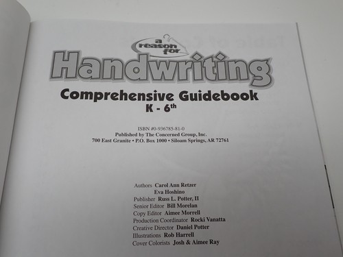 Ein Grund für die Handschrift Lehrerführer K-6. Klasse Heimschulbuch unbenutzt - Bild 10 von 16