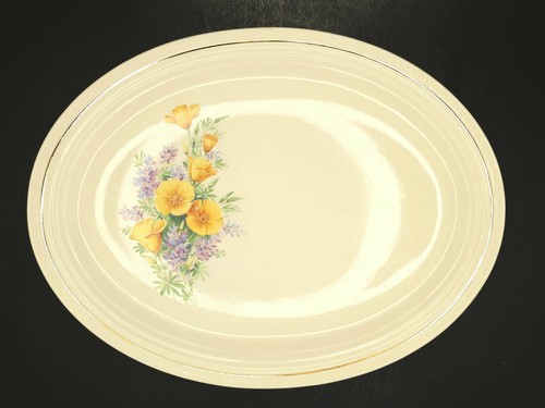 C1940 Universal Cambridge Buttercup & Lavender Oval Serving Platter Replacement - Picture 2 of 7