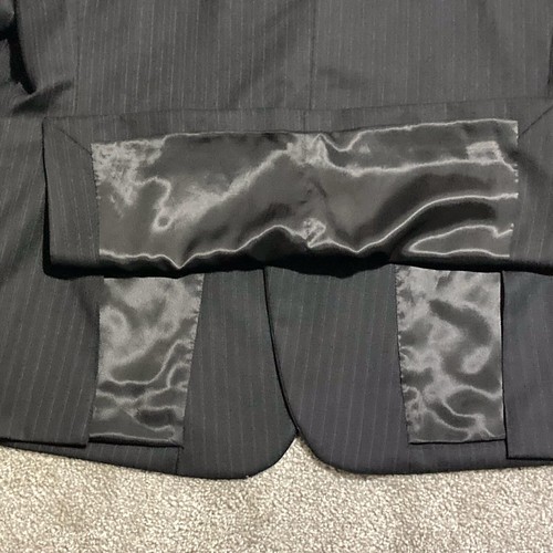 Pronto Uomo Platinum Blazer Mens 46R 100%Wool Black PinStripe Sport Coat Jacket - Picture 14 of 17