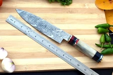 Custom Handmade CHEF KNIFE Kitchen Knives Cutlery Forged Damascus Steel 1389