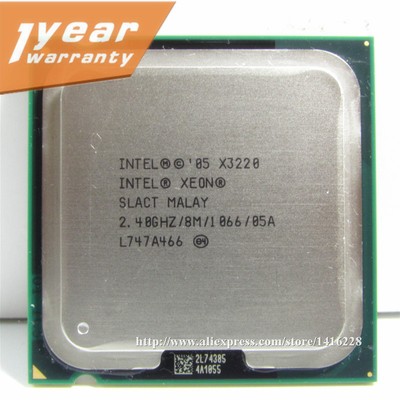 1 x INTEL XEON X3220 2.4GHZ SLACT 8MB CACHE 1066MHZ LGA775 QUAD CORE CPU @@@