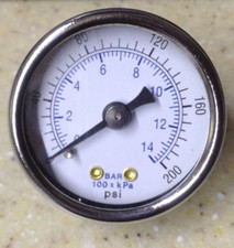 MIDWEST CONTROL 1.5" DRY PRESSURE GAUGE 0-200PSI PSB15-200 1/8"NPT BACK MOUNT