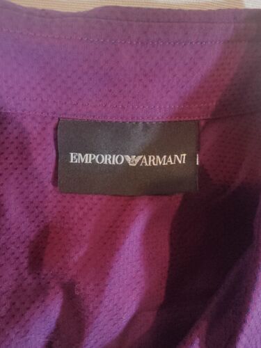 Emporio Armani Shirt Men's Button Up Long Sleeve Formal Business 100% Cotton - Picture 4 of 8