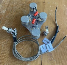 50's Wiring For Gibson Les Paul 500k CTS LONG SHAFT Pots .022 Switchcraft Toggle